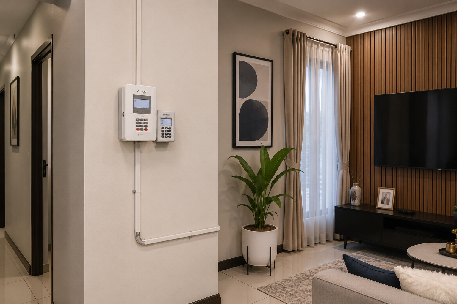 EnviroGas smart prepaid gas meter installed in a home